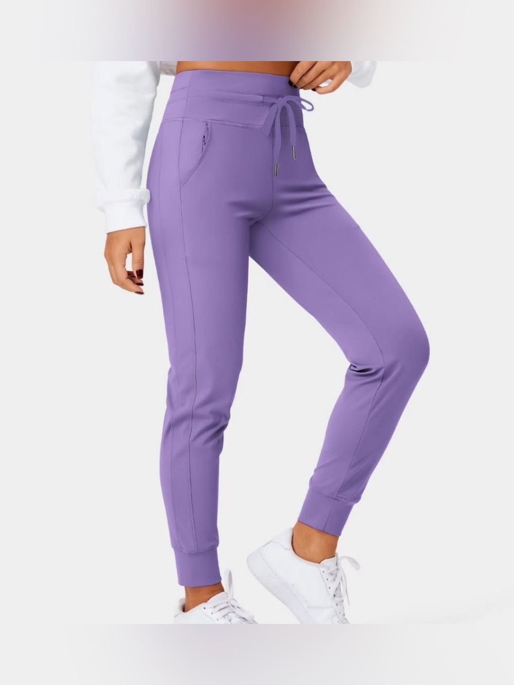 🆕 HALARA Cloudful Purple High Waisted Joggers, with Pockets - Size MP